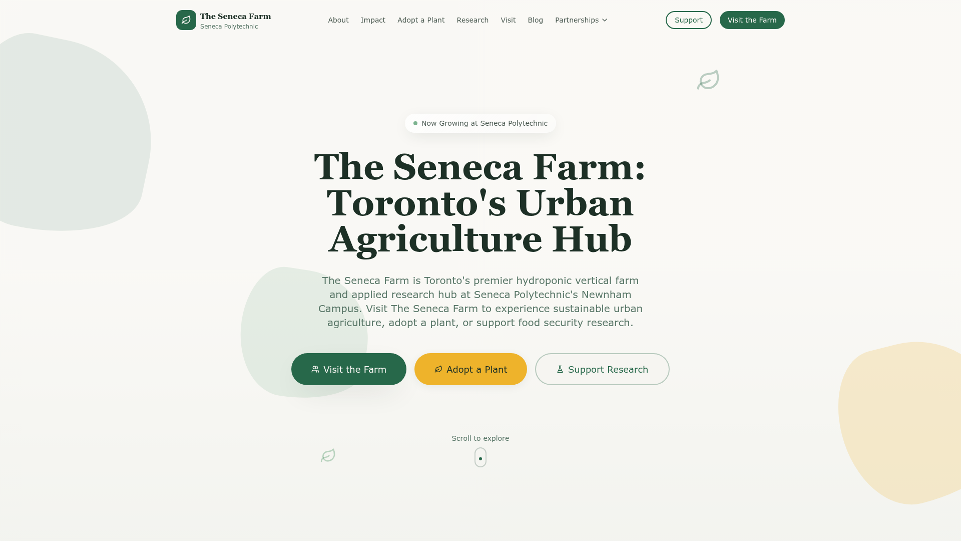 Seneca Farm website preview